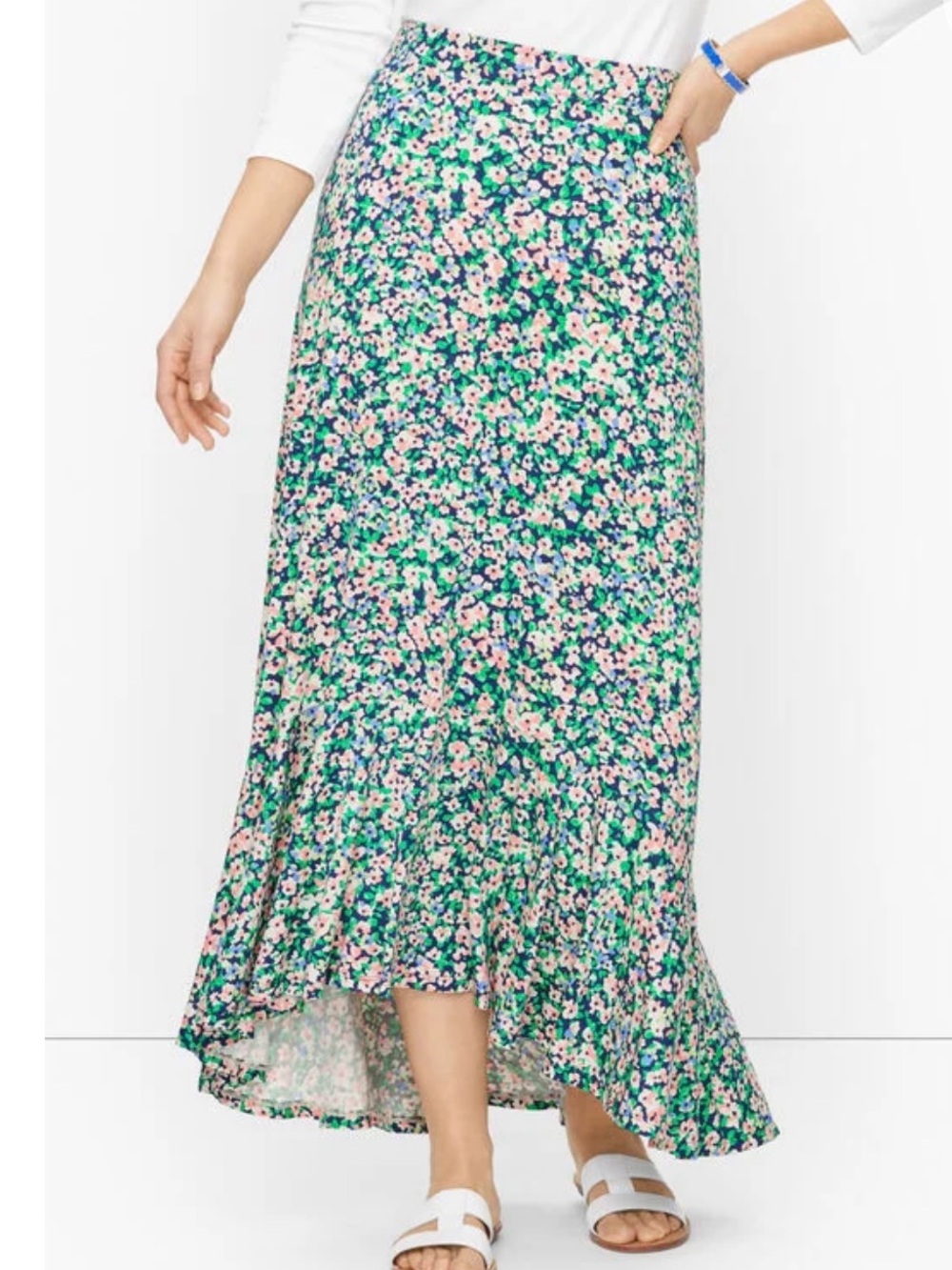 Talbots High-Low Flounce Skirt